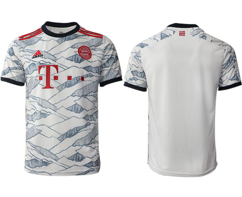 Cheap Men 2021-2022 Club Bayern Munich Second away aaa version white blank Soccer Jersey